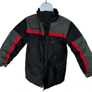 Youth Columbia Coat Jacket Size 8 Gray, Black and Red